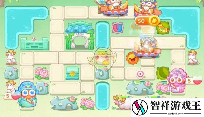 保卫萝卜4梁波波与祝秋秋第44关怎么过