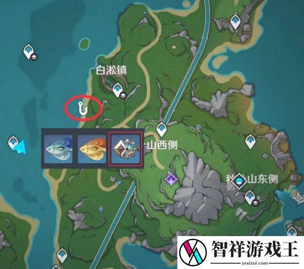 原神灰河渡手钓鱼地点分布图