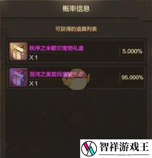 dnf手游混沌秩序之宠物礼包有什么