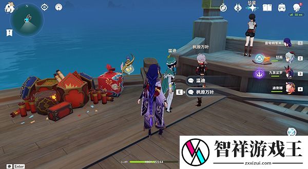 原神3.4海灯节彩蛋温迪与枫原万所在位置