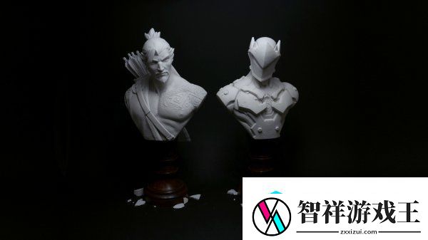 巧夺天工-达人打造守望先锋岛田兄弟半身石雕